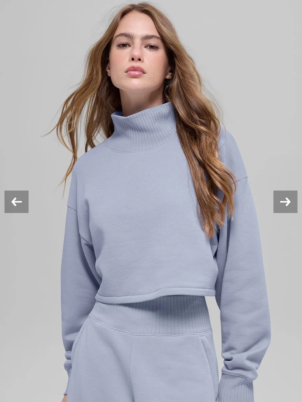 alo cropped serenity turtleneck